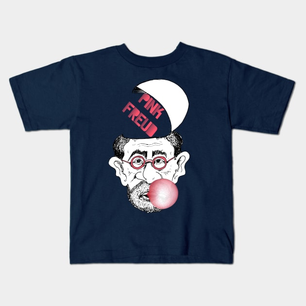 PINK FREUD Kids T-Shirt by LanaBanana